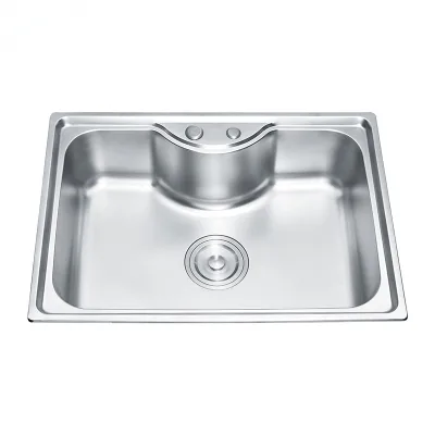 Cross-border wholesale of large single sinks for canteens and kitchens, 304 stainless steel vegetable washing plates, basins