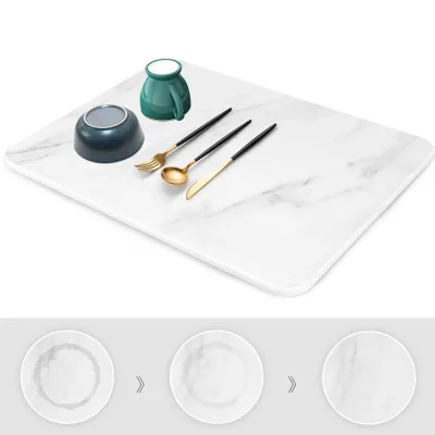 Quick Dry Diatom Mud Modern Kitchen Drying Mat Washable & Water Absorbent