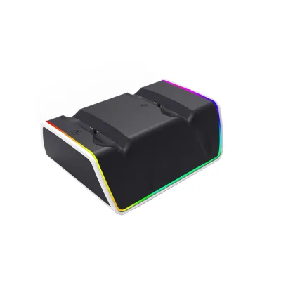 For Controller Gaming RGB Light Dual Charging Stand with Colorful Lighting ABS Material for PS5