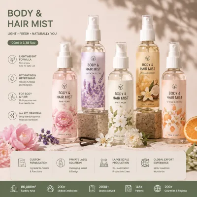 Private Label 236mL High Quality Ladies Body Spray Fragrance Deodorant Body Spray Perfume Body Mist for All Skin