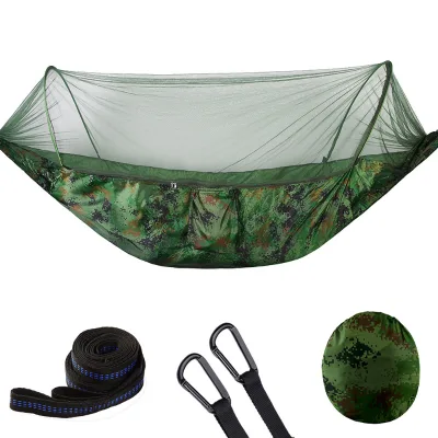 Camping Hammock with Net,Lightweight Outdoor Hiking Double Hammock,Portable Camping Hammocks for Backpacking, Travel, Beach