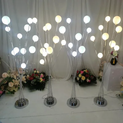 Wedding Supplies Gold Silver Metal Apple Tree Stage Aisle Road Lead Stage Lights for Wedding Walkway Decoration