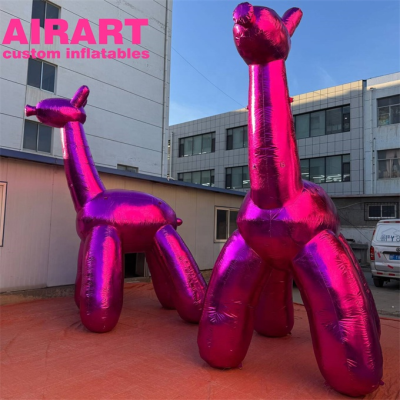 Pink Inflatable Giraffe Animal, Advertising Decoration Inflatable Giraffe for Display