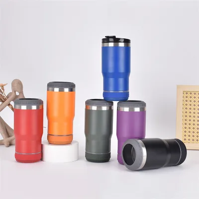 Popular Products 2024 14oz Tumbler with Blue-tooch Speaker Music Stainless Steel 4 in 1 Can Cooler Powder Coated Tumblers
