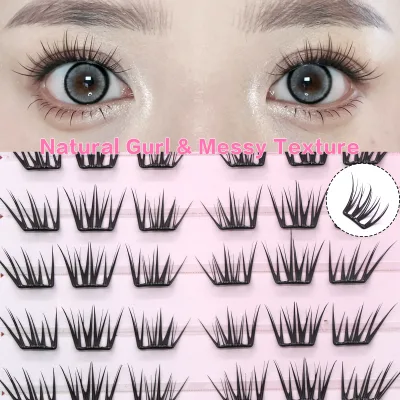 Hot Selling 6-Row Press-On Lashes Natural Long Style Waterproof No Glue Needed Private Label False Eyelashes Mixed Length