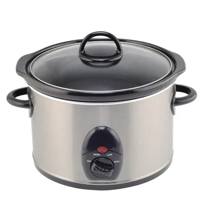 Factory Supply Home Kitchen Household 2.7 Quart Slow Cooker for 3-5 People Fits Roast Mechanical Switches Electric Slow Cooker