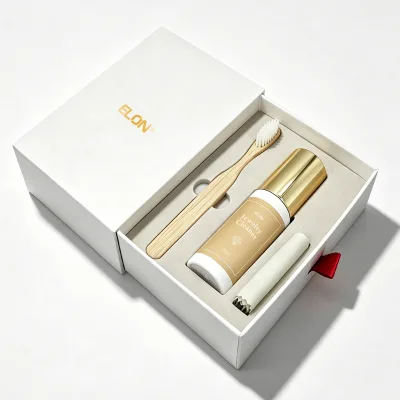 Luxury Gift Box Jewelry Cleaning Kit 100% Natural Non-Toxic Alcohol-Free Jewelry Cleaner Set with Bamboo Brush & Polishing Cloth