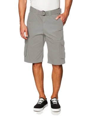 New 2026 Men's Woven Cargo Shorts Solid Multi Pocket Quick Drying Breathable Sports Workwear Outdoor Running Casual Belt
