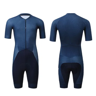 OEM Custom Printing Logo100%polyester Short Sleeve Cycling Wear Bodysuit Sport Outdoors Activities Team Cycling Jerseys