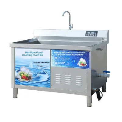 Commercial Ultrasonic Fully Automatic Dishwasher for Vegetable Washing Hotel Kitchens Restaurants Cafeterias One-Year Warranty