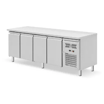 Commercial Deep Refrigeration Refrigerator Restaurant Kitchen Stainless Steel 4 Solid Door Fridge