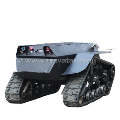 Robot Chassis Rubber Track Undercarriage for Small Robot with Steel Box