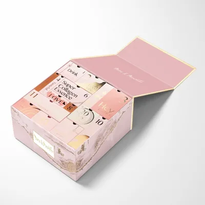 12-Day Advent Calendar Blind Box Christmas Gift Eco-Friendly Recyclable Synthetic Paper Customizable Gift Box Magnetic Closure