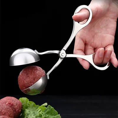 WXL023 Kitchen Gadget Cooking Tongs Meat Ball Maker Mold Making Scoop Clip Meat Tools Stainless Steel Meatball Maker