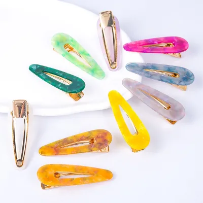 Factory Direct Wholesale Cheap Acrylic Hair Clips Self Designed Custom Hair Clip Women Fashion Hair Clip