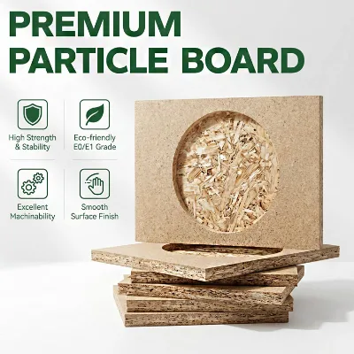 E1 Particle Board Kitchen Bathroom Cabinets Wood Melamine Chipboard 18mm Finished Surface Excellent Machinability Modern Design