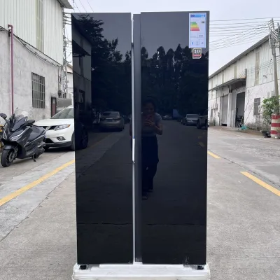 Household Side by Side Fridge Freezer Anti Fingerprint Panel Multi Air Flow Cooling Big Refrigerator