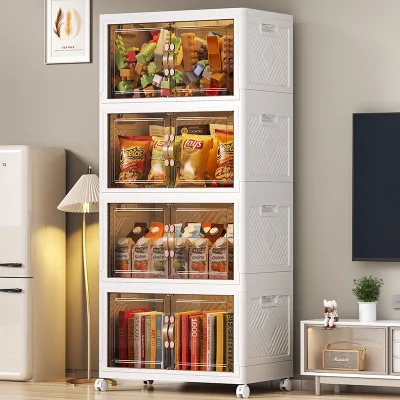 New Design Home Storage Cabinet Multi-layer Folding Multifunctional Kitchen Storage Cabinet Multipurpose Cabinet