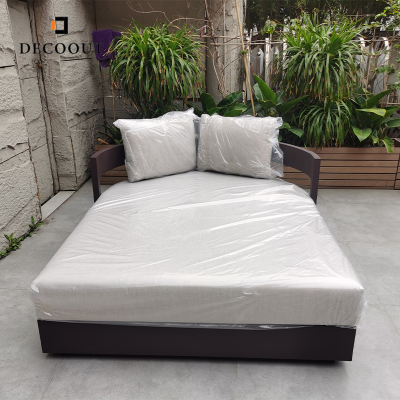Best-selling High-end Outdoor Furniture Aluminum Alloy Frame, Waterproof Fabric, Soft Cushion Double Bed and Daybed