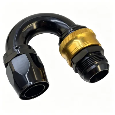 AN20 Aluminum Reusable Swivel Quick Disconnect Fitting, No Crimping Required for Fuel Lines
