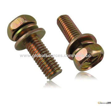 Bolt and nut,304 stainless steel,hexagon three combination bolts,combination screws,GB9074.13.