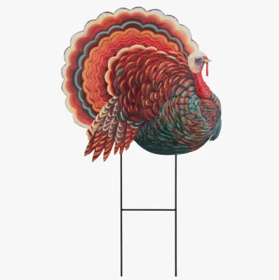 High Quality Halloween Gift Large Modern Style Customized Red Color Metal Handmade Powder Coated Garden Stake
