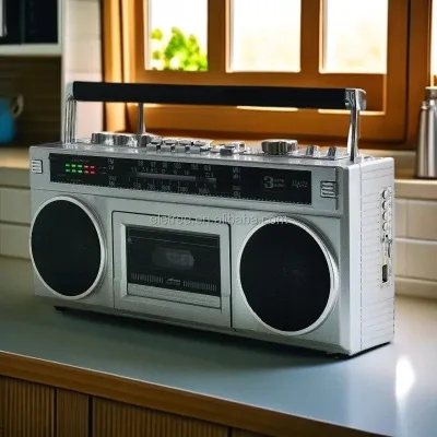 ELETREE Multifunctional Hi-fi Stereo Digital AM FM SW Radio USB TF Card Cassette Player Portable Boombox with Cassette Deck