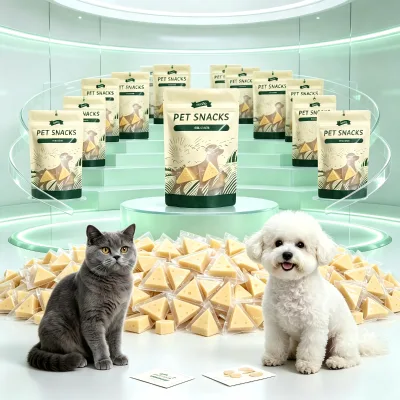 Pet Freeze-Dried Chicken Cat & Dog Treats High-Protein Teeth Cleaning Grinding Cheese Block Wholesale Bulk Customizable