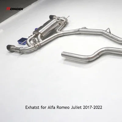 For Alfa Romeo Giulia 2.0T Tuned Exhaust System Cat Back Exhaust Pipe Electronic Valve Car Exhaust