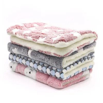 Pet Mat Thickened Warm Blanket Cat and Dog Litter Cartoon Sleeping Mat Dog Litter Plush Quilt Mattress