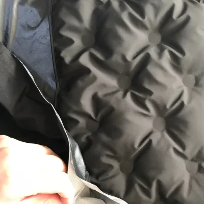 China Supplier Winter Down Jacket Fabric Compound Machine High Density Sequin Embroidery Lace Fabric