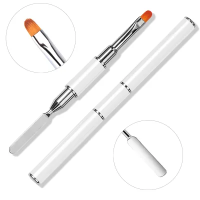 Dual Head Multifunctional Nail Art Brush Quick Extension Gel Pen Phototherapy Carving Pen Nail Embossing Pen Tool Nail Art Brush