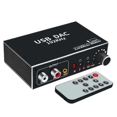 Video Splitters Optical Coaxial Fiber SPDIF RCA 3.5mm Jack Amplifier With Bass Volume Adjustable