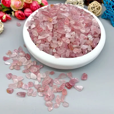 Wholesale 100g Natural Rose Quartz Stone Crystal Polishing Gravel Crystal Chips Healing Stone Crystal Crushed