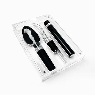 Customized Acrylic Bottle Opener Display Box Transparent Divided Wine Storage Box Suitable for Home Bar Display Shelves