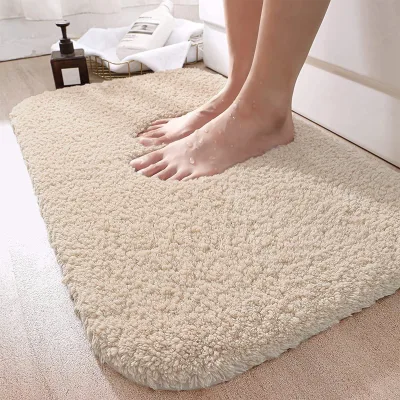 Cross-border Bestseller High-pile Carpet; Simple Italian Light Luxury Style Kitchen Bathroom Doormat; Non-slip Mat