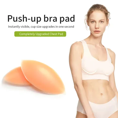 Wholesale Women's Sticky Adhesive Triangle Breathable Printed Silicone Push Enhancer Washable Home Use Bra Intimates Accessories