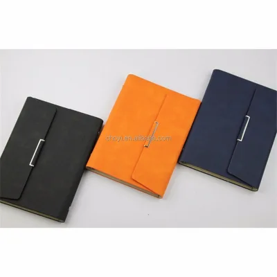 Custom Logo A5 Leather Planner Notebook With Magnetic Closure