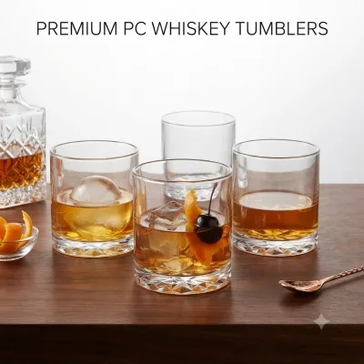 Eco-friendly Product Barware Whiskey Glass Bar Tumbler Cup Barware Whiskey Glass Plastic Drinking Tumbler for Event Party