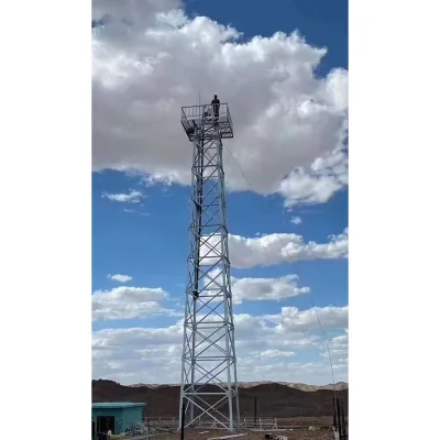 Lattice Angular Steel Platform Mountain Forest Outlook Fire Observation Watchtower For Sale