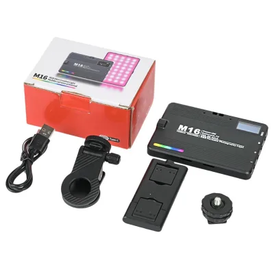 M16 Ring Light for Selfie Phone Professional Light Ring Recharged Ring Light with Battery