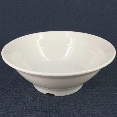 Famous Breakfast Store White Melamine Unbreakable Bowl Imposing Big Noodles Bowl Screw Thread Eco-Friendly Polished Polish
