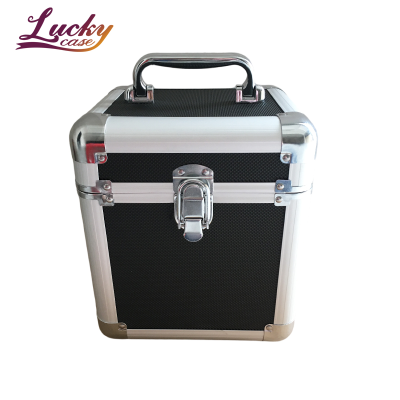 7" Portable CD&LP Aluminum Case Cd Capacital DVD Disc Jewel Case Storage Collection Box for 50 Vinyl Records