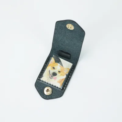 Best Selling Leather Photo Keychain Family Photo DIY Gift Blank Sublimation Pu Leather Keychain