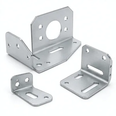 Custom Sheet Metal Mounting Bracket Laser Cut Bent Stamped Support Bracket for Equipment Housing Fastening