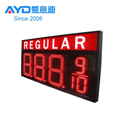 High Brightness Hot Sale Gas Station 12inch Red LED Price Sign 7 Segment LED Digit Display