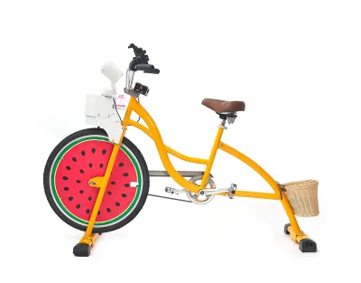 EXI Adult Chopper Bike Pedal  Electric Youth Bubble Machine Adult Orange Stationary Bicycle