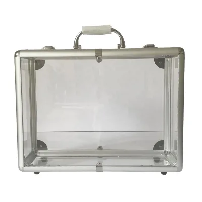 OEM Clear Acrylic Briefcase Custom Transparent Carrying Case Aluminum Case for Sample Display & DIY Organizing