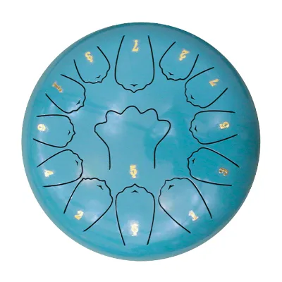 Wholesale 12-inch steel tongue drum with 13 notes complete set of accessories hand-pitched drum percussion instrument rain drum