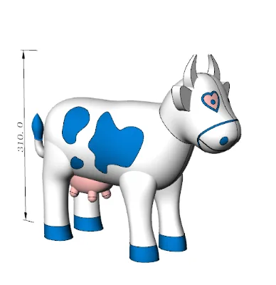 Outdoor Decorative Giant Customized Strong Inflatable milk cow For Promotion